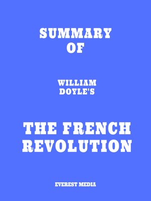 cover image of Summary of William Doyle's the French Revolution